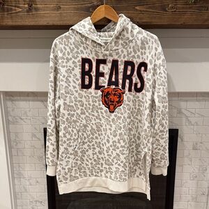 Gameday Couture White grey leopard print Chicago bears sweater hoodie